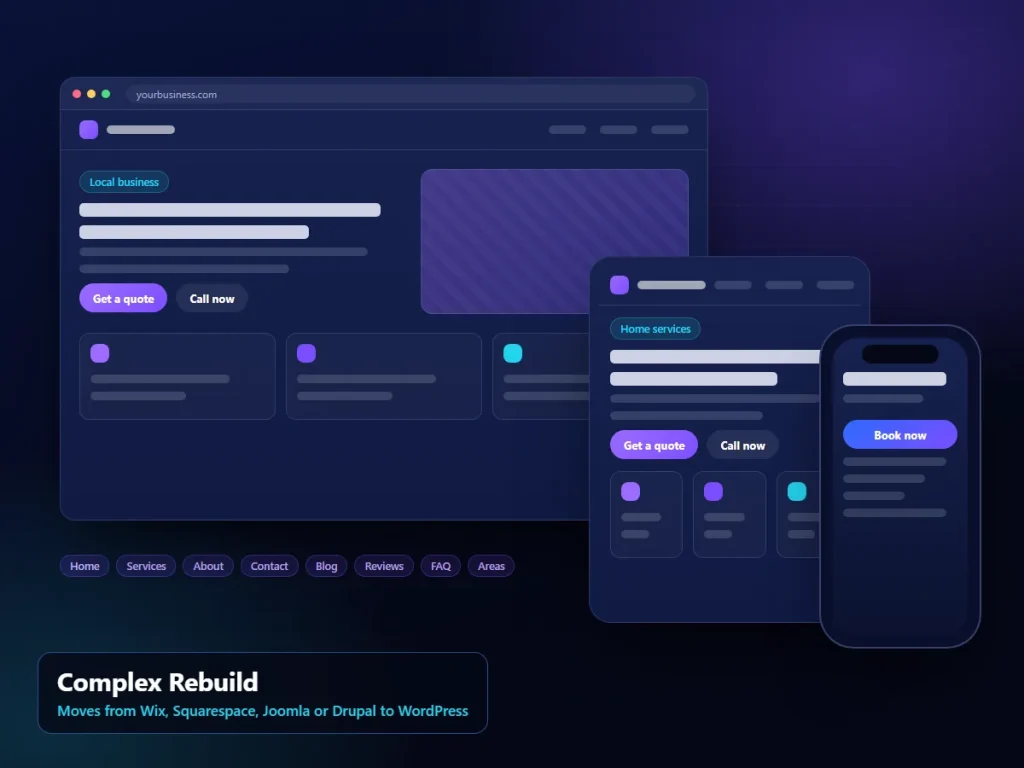 Complex Rebuild: illustrative devices interface (sample content)
